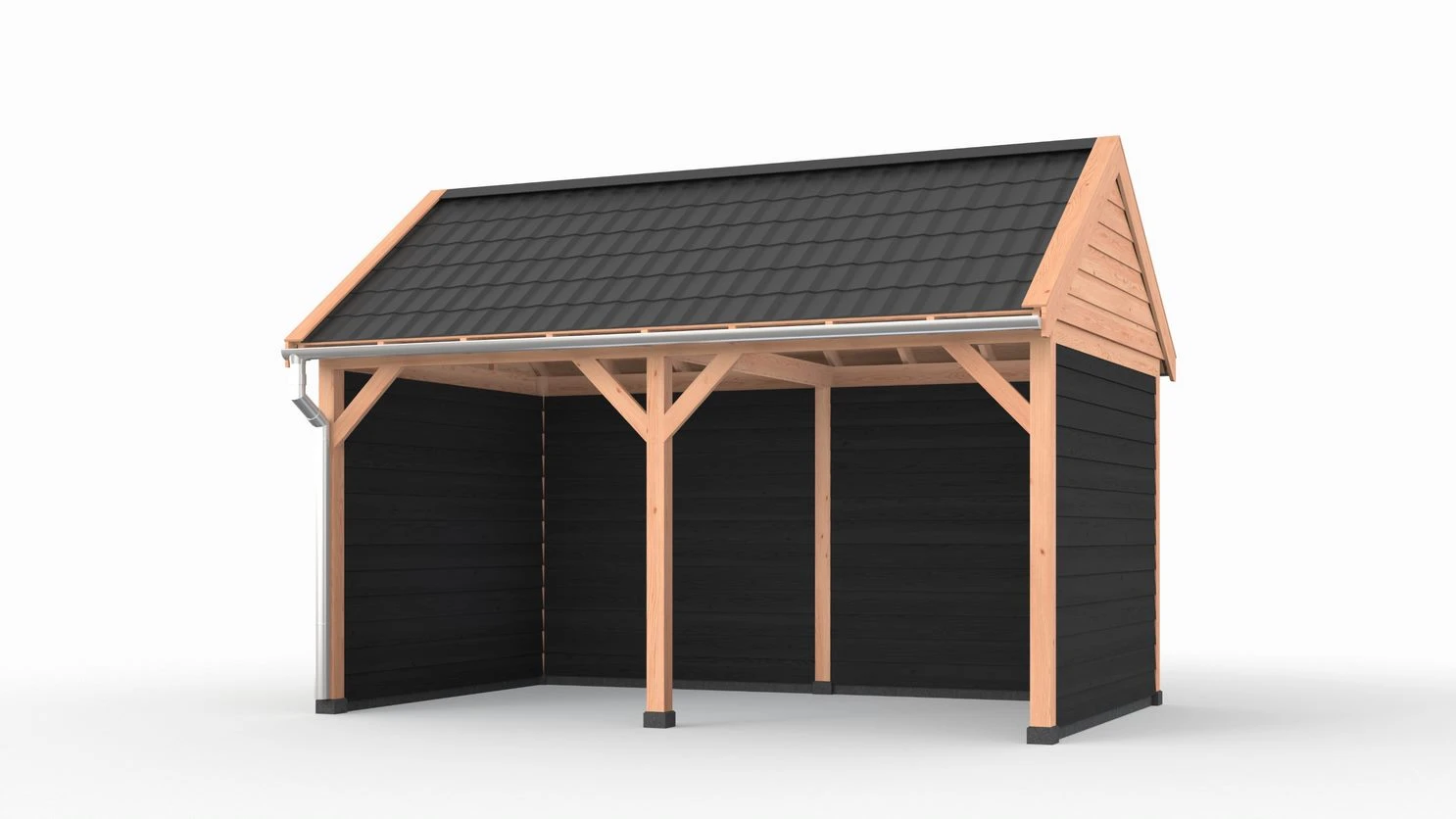 Douglas DIY overkapping, 500 x 300, met achterwand en twee zijwanden, Westwood - Afbeelding 3